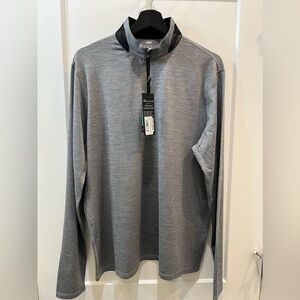 Greyson Golf Pullover Guide Sport Quarter Zip Large L Light Grey NWT MSRP $128